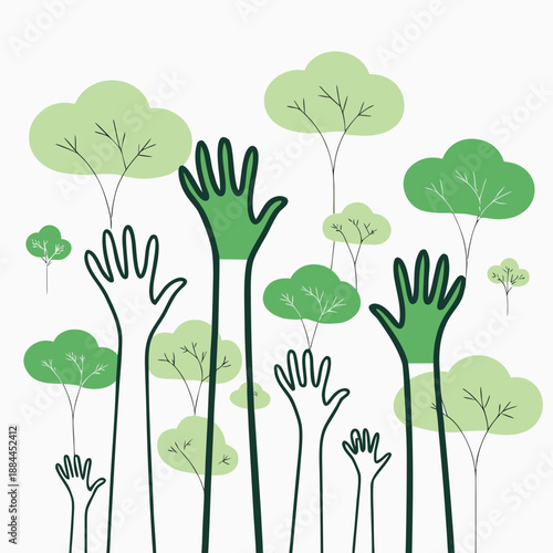 hand holding a plant