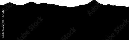 Mountain horizon silhouette with rolling hills vector