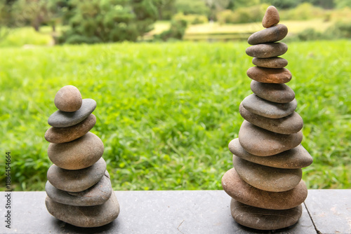 The pyramid of stones as a concept of balance, equanimity, peace, relaxation