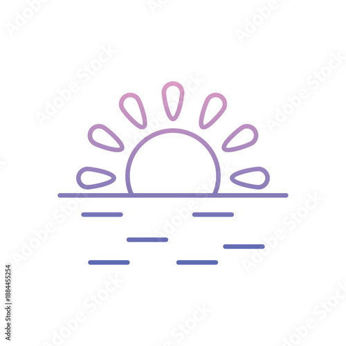 Partly Cloudy icon clean and modern vector illustration