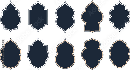 frame decorative arabic motif collection for print and web use