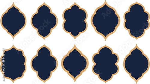 frame geometric ornamental borders set for logos and patterns