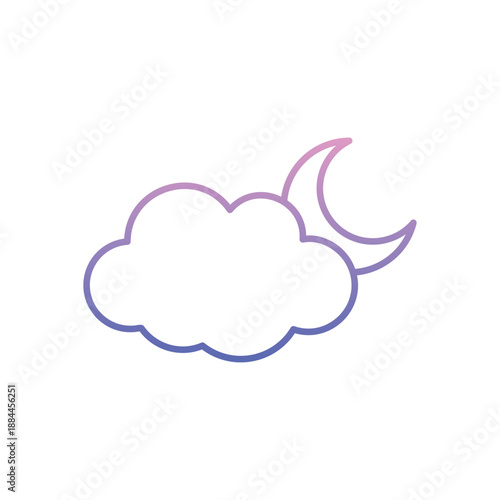 Partly Cloudy icon clean and modern vector illustration