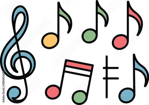 Musical Symbols and Notes  Hand-Drawn Doodles Collection