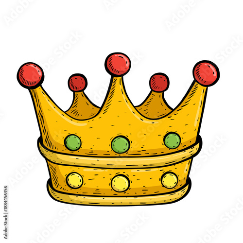 golden crown isolated on white