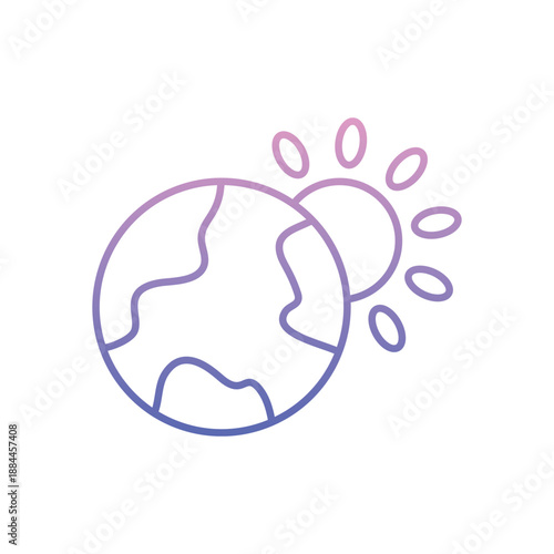 Partly Cloudy icon clean and modern vector illustration