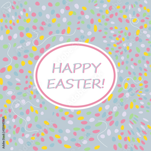 Multicolored background with the words 