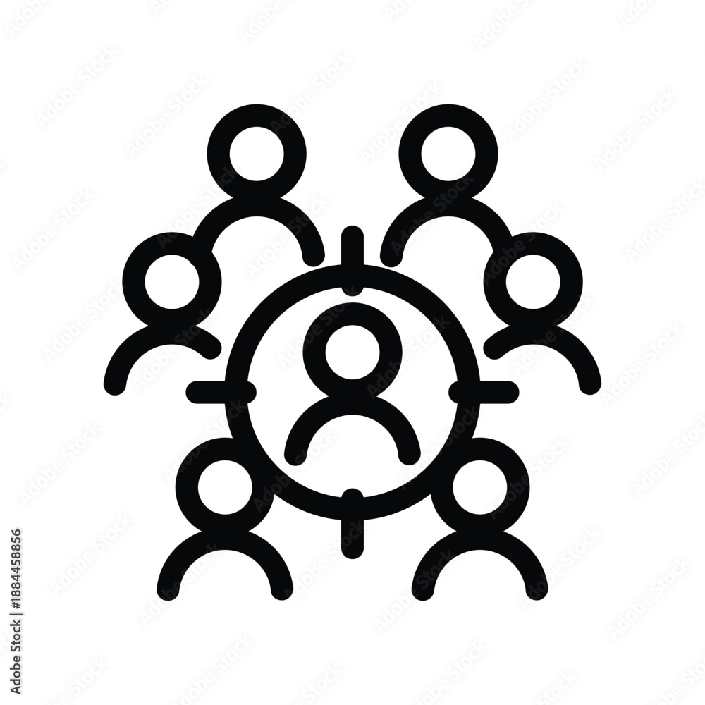 Obraz premium target market outline icon vector design good for web or mobile app