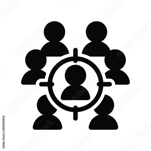 target market solid icon vector design good for web or mobile app
