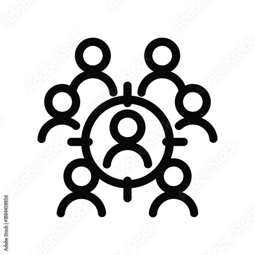 target market outline icon vector design good for web or mobile app