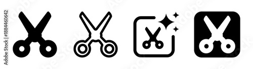 Scissor icon symbolizing creativity transformation and design applications