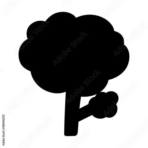 tree silhouette black on transparent background