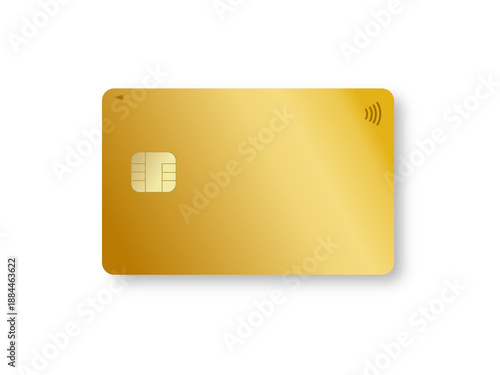 Gold credit card illustration