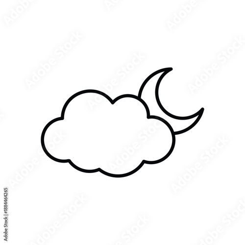 Partly Cloudy icon clean and modern vector illustration