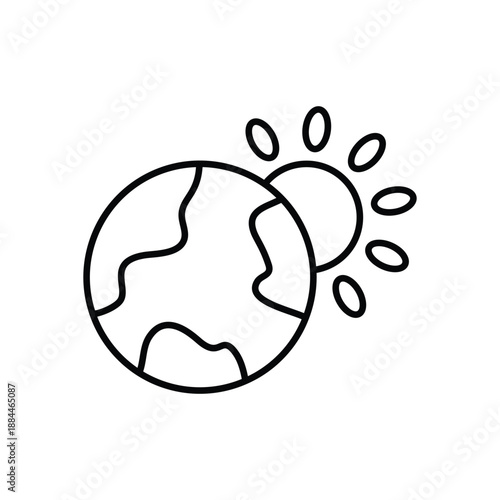Partly Cloudy icon clean and modern vector illustration