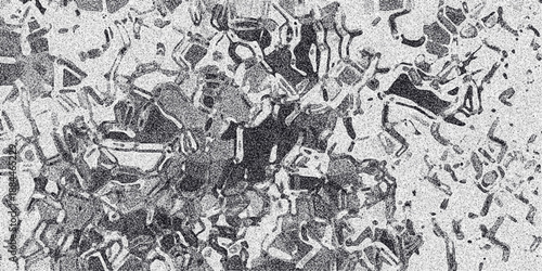 Intricate monochrome abstract pattern with a dense network of organic, interconnected shapes and a granular texture for a complex visual