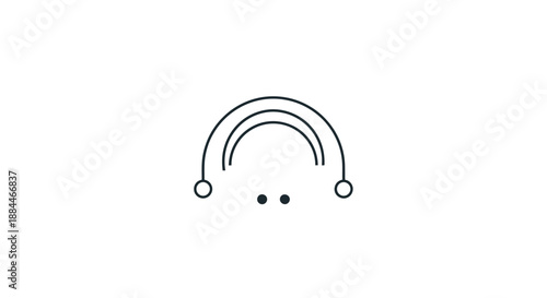Simple line drawing smiling face.