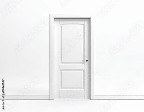 Wallpaper Mural White door mock up isolated on white background, copy space Torontodigital.ca