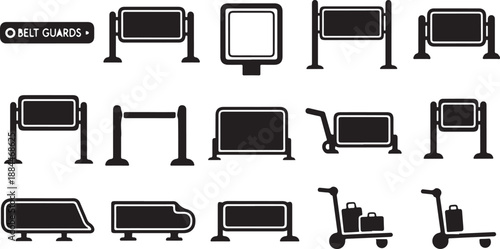 Various Belt Guard Rail and Barrier Designs Illustrated