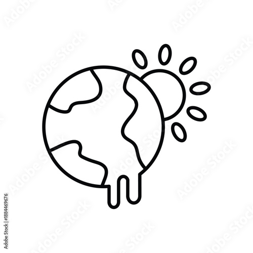 Partly Cloudy icon clean and modern vector illustration