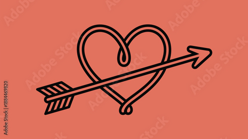 Heart pierced by arrow Vector
