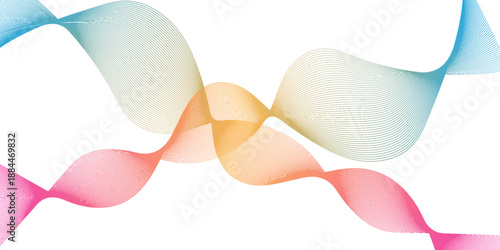 Abstract blue smooth wave on a white background. Dynamic sound wave