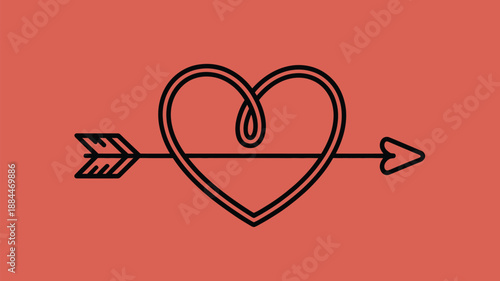 Heart pierced by arrow Vector