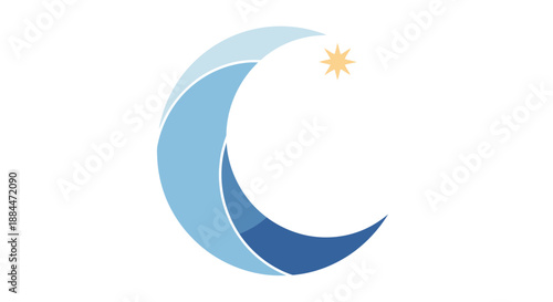 Crescent Moon with a Star.