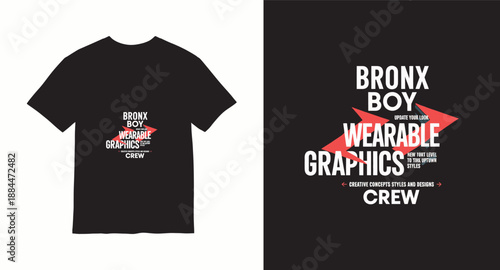 Bronx Boy Typography t shirt design concept