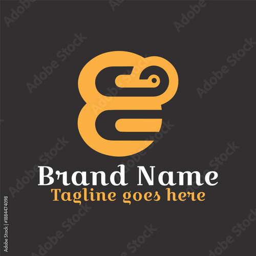 A company logo design. Bee effect vector logo. CMYK color mode. Editable color. Easy to download.