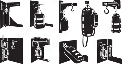 Various boxing equipment and accessories for training and exercise