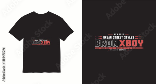 BronxBoy Typography t shirt design concept