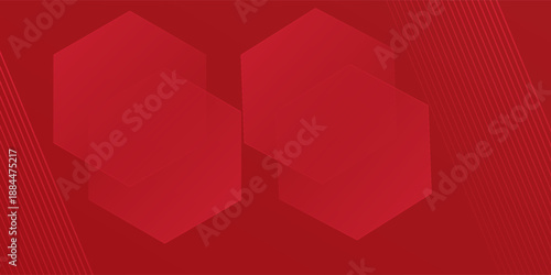 Abstract lines pattern technology on red gradients background simple design modern