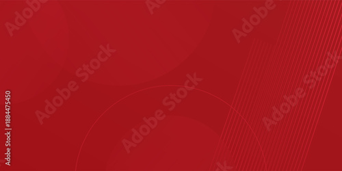 Abstract lines pattern technology on red gradients background modern art simple
