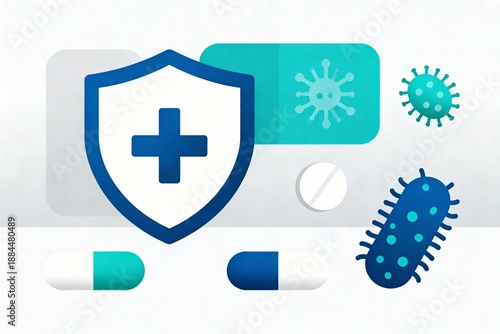 Leprosy disease medical awareness icon in flat vector style