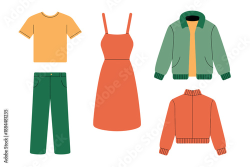 Colorful Clothing and Apparel Collection