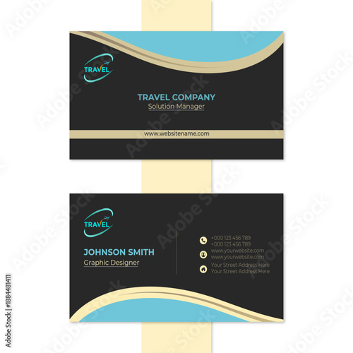 Modern Minimalist Red creative business card and name card horizontal simple clean template vector design