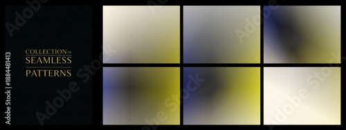 Subtle gradients in cream, yellow, and deep blue form seamless abstract patterns with a soft, artistic mood, ideal for sophisticated backgrounds, packaging, and stylish branding.