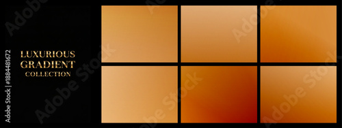 Elegant bronze gradients arranged in a refined grid on deep black, creating a rich, opulent backdrop ideal for premium branding, packaging, invitations, or web design.