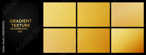 Set of rich golden gradients displayed in a sleek grid over black, creating a refined, upscale look perfect for premium branding, packaging, and event invitations.