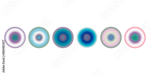 Set of silver holographic sticker with gradient effect, for label, badge, or sale stamp, foil hologram. Vector illustration isolated on transparent background