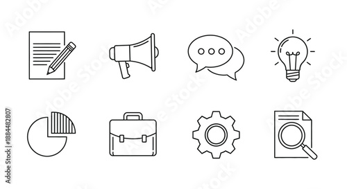 Business and communication icons