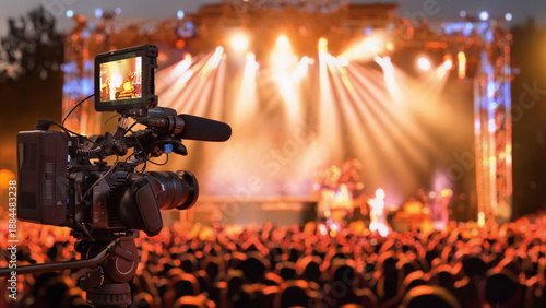 Wallpaper Mural video camera filming concert stage  Torontodigital.ca