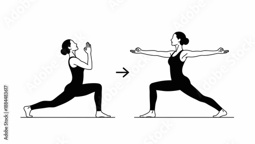 Woman Doing Yoga Exercise Routine Illustration.