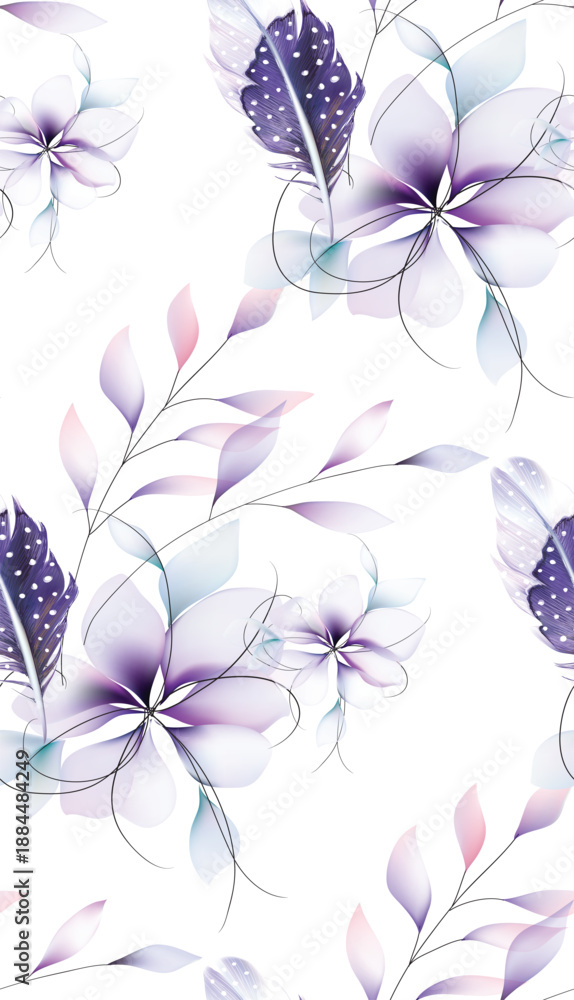 Obraz premium Watercolor flowers template invitation illustrations vector