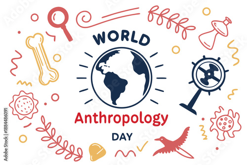World Anthropology Day Vector Illustration, Human Culture and Anthropology Awareness Design