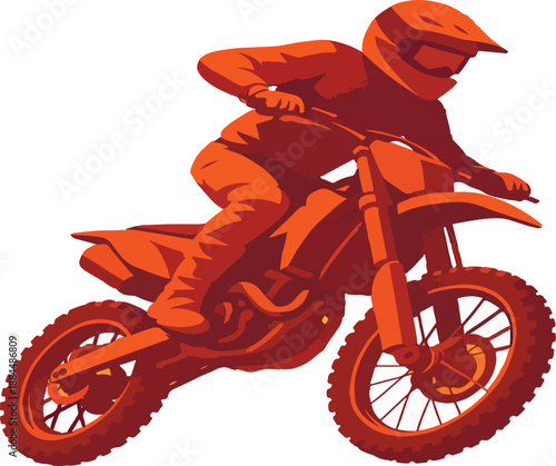 Motocross Rider on Dirt Bike illustration