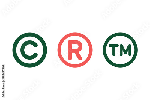 Copyright, Trademark, Registered Symbols, Icons