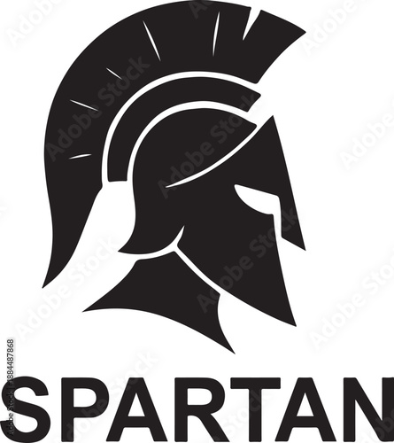 Print Spartan Helmet Logo Design