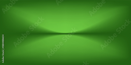 Abstract gradient podium background. Empty green 3D studio background. Clean scene for product presentation mockup template. eps 10